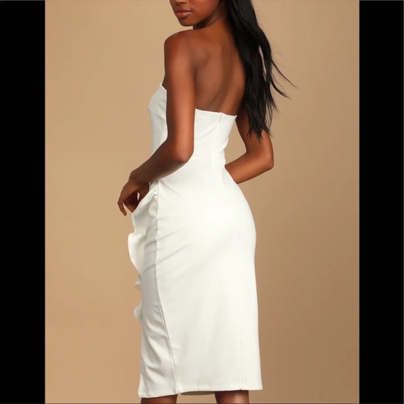lulu’s Anika white strapless dress - Picture 2 of 3